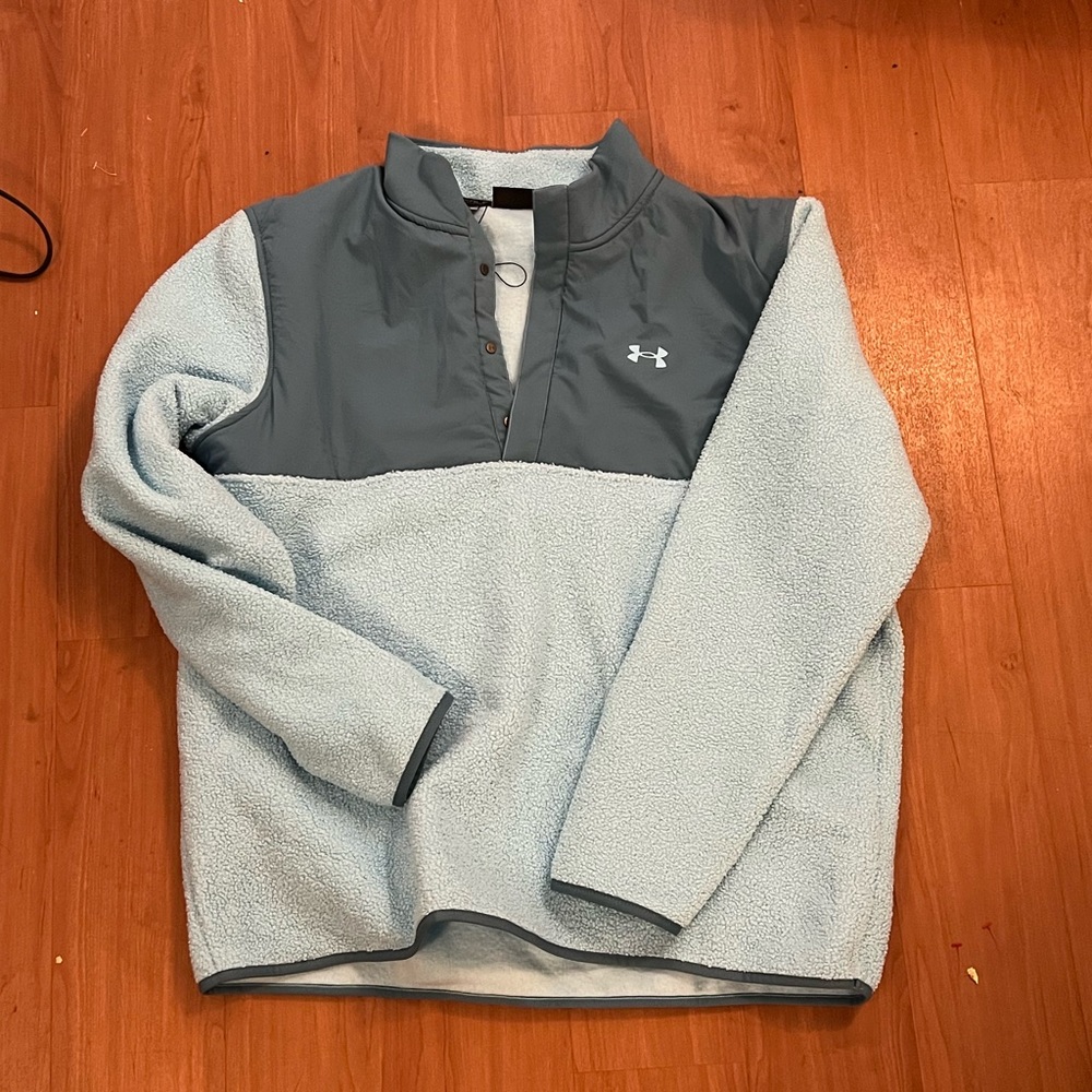 Under Armour blue and Light Blue Fleece Pullover